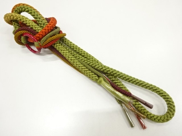JAPANESE KIMONO / UNUSED HAND-TIED OBIJIME